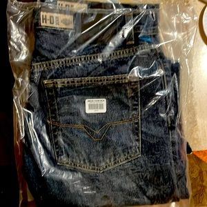 Men’s Harley Davidson jeans traditional fit washed blue 36 x 34